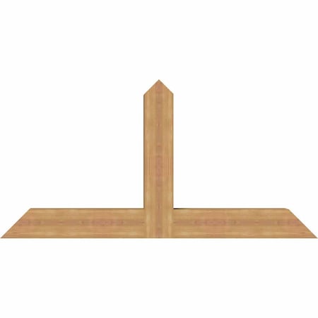 Ekena Millwork Portland Timber Gable Bracket, Western Red Cedar, 60"W x 30"H x 5 1/2"D x 5 1/2"F, 12/12 Pitch GBW060X30X0606POR00SWR